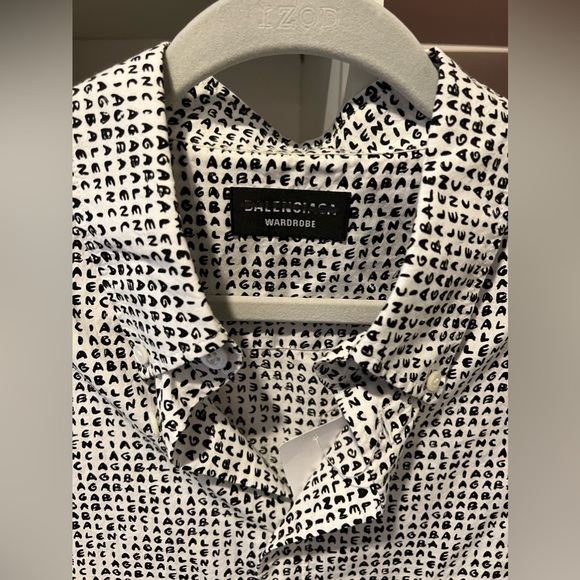 MEN'S ARCHIVE LETTERS SHIRT IN BLACK - Picture 3 of 5